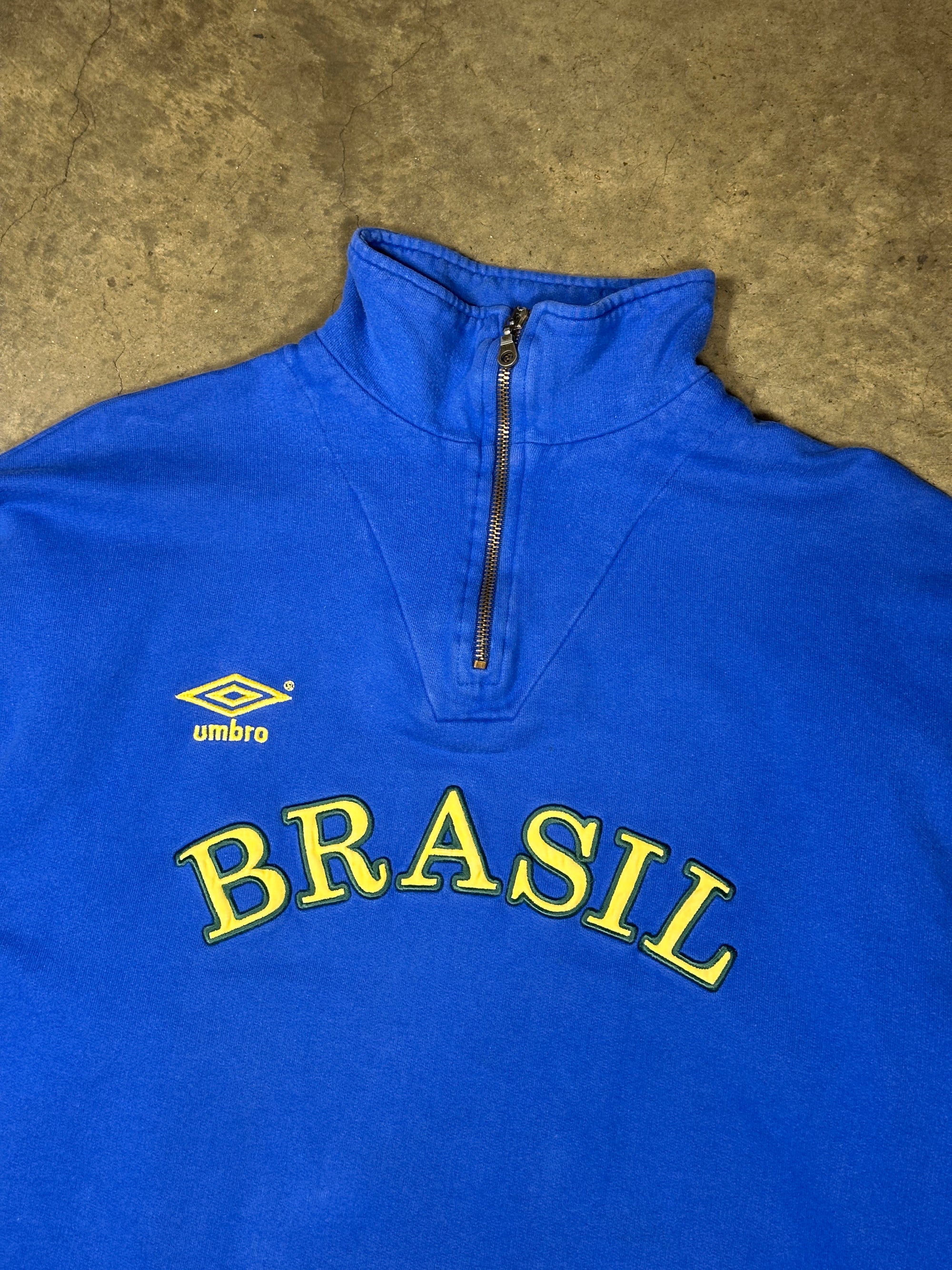 Vintage Umbro Brazil Half-Zip Jumper