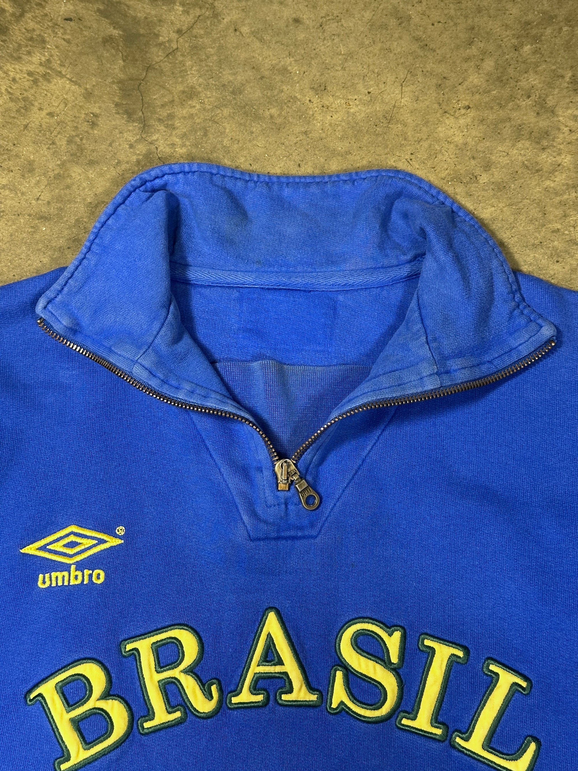 Vintage Umbro Brazil Half-Zip Jumper
