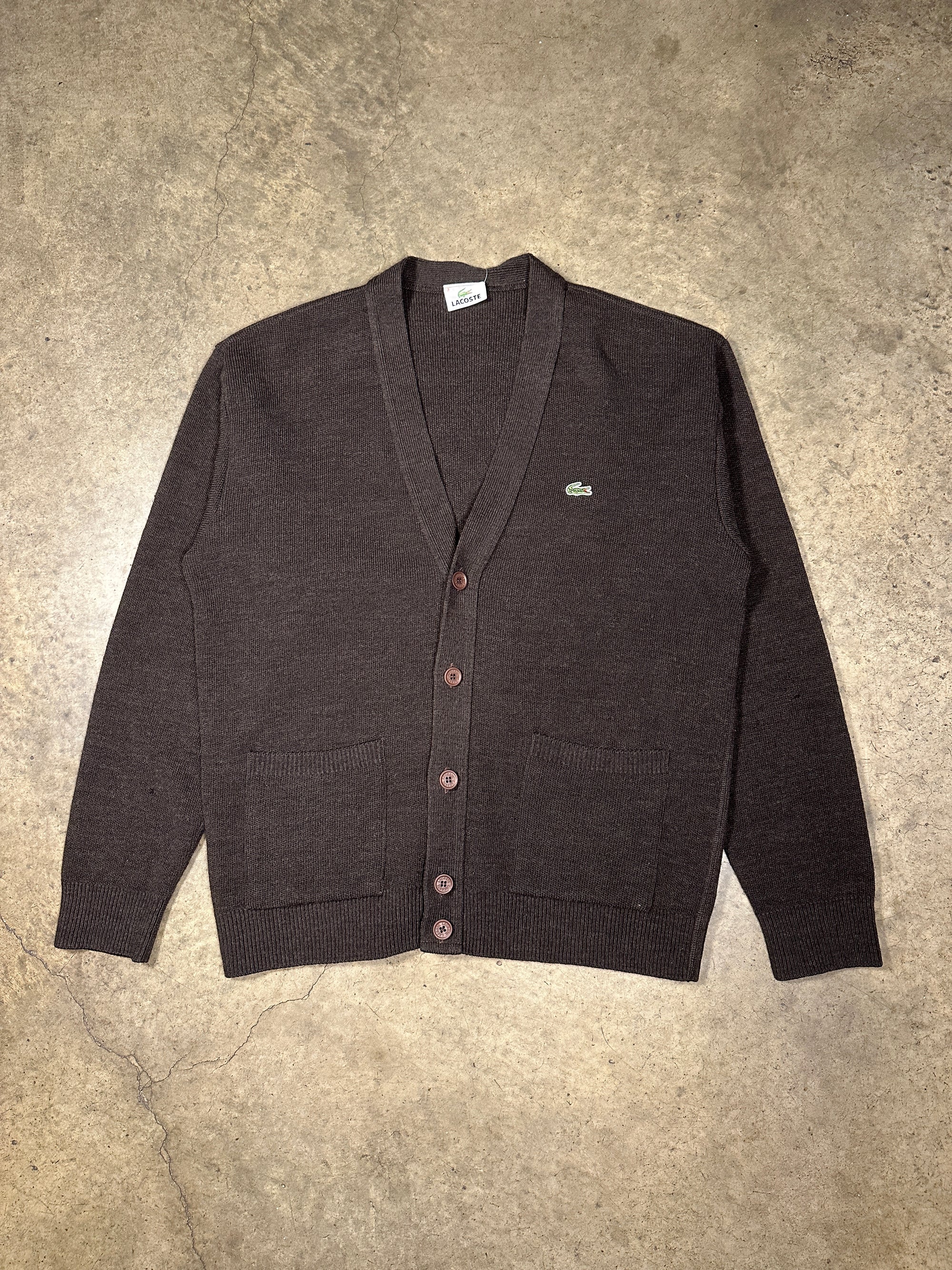 Vintage Lacoste Knit Cardigan With Pockets