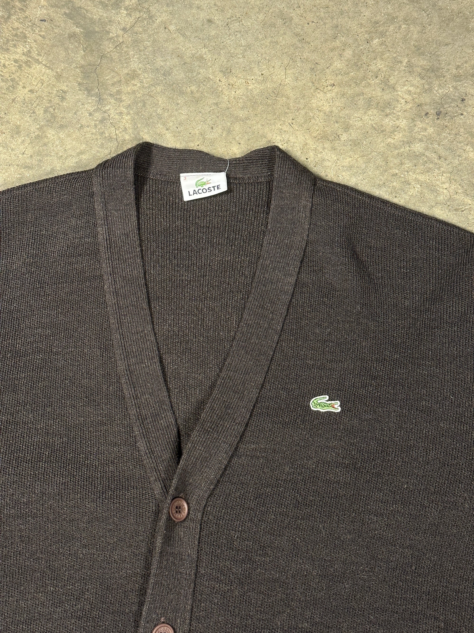 Vintage Lacoste Knit Cardigan With Pockets
