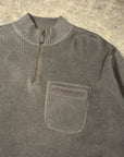 Vintage Woolrich Quarter-Zip with Leather Details
