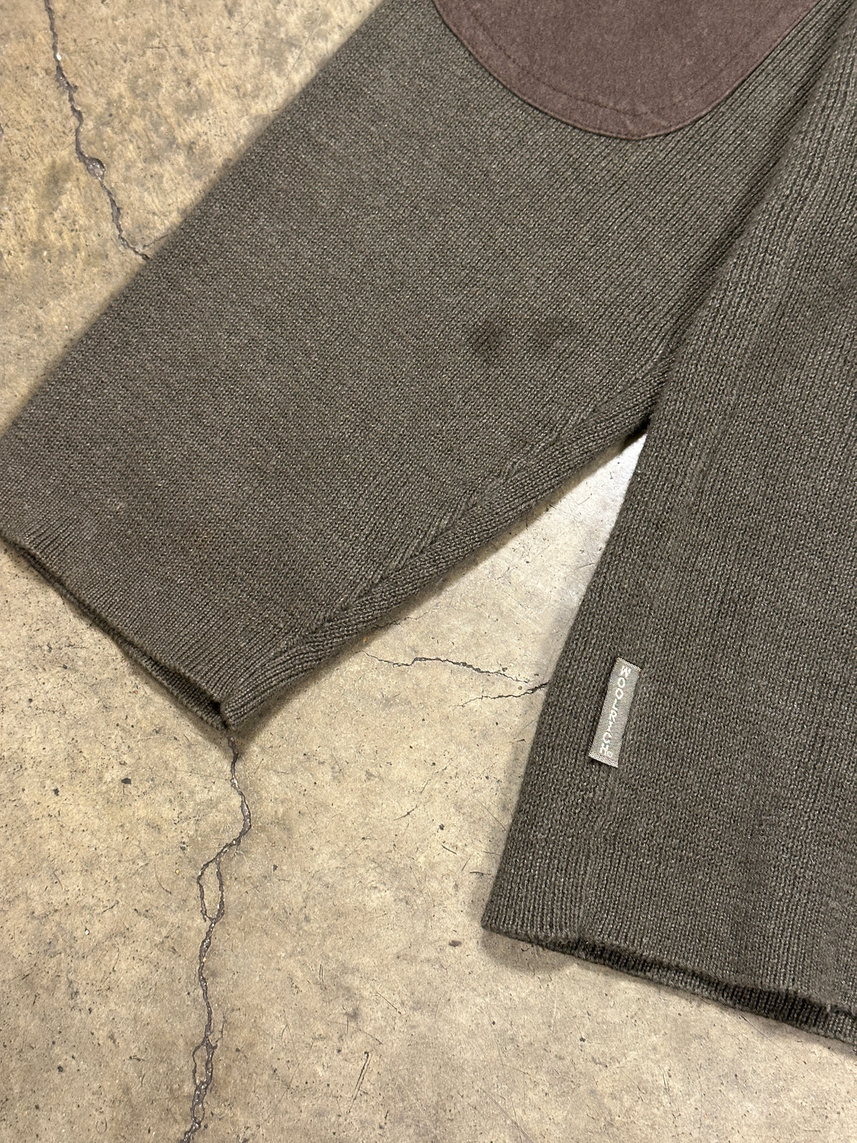 Vintage Woolrich Quarter-Zip with Leather Details