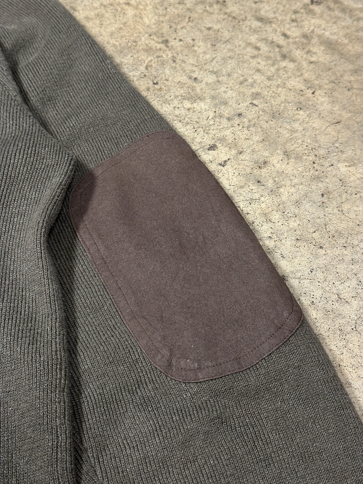 Vintage Woolrich Quarter-Zip with Leather Details