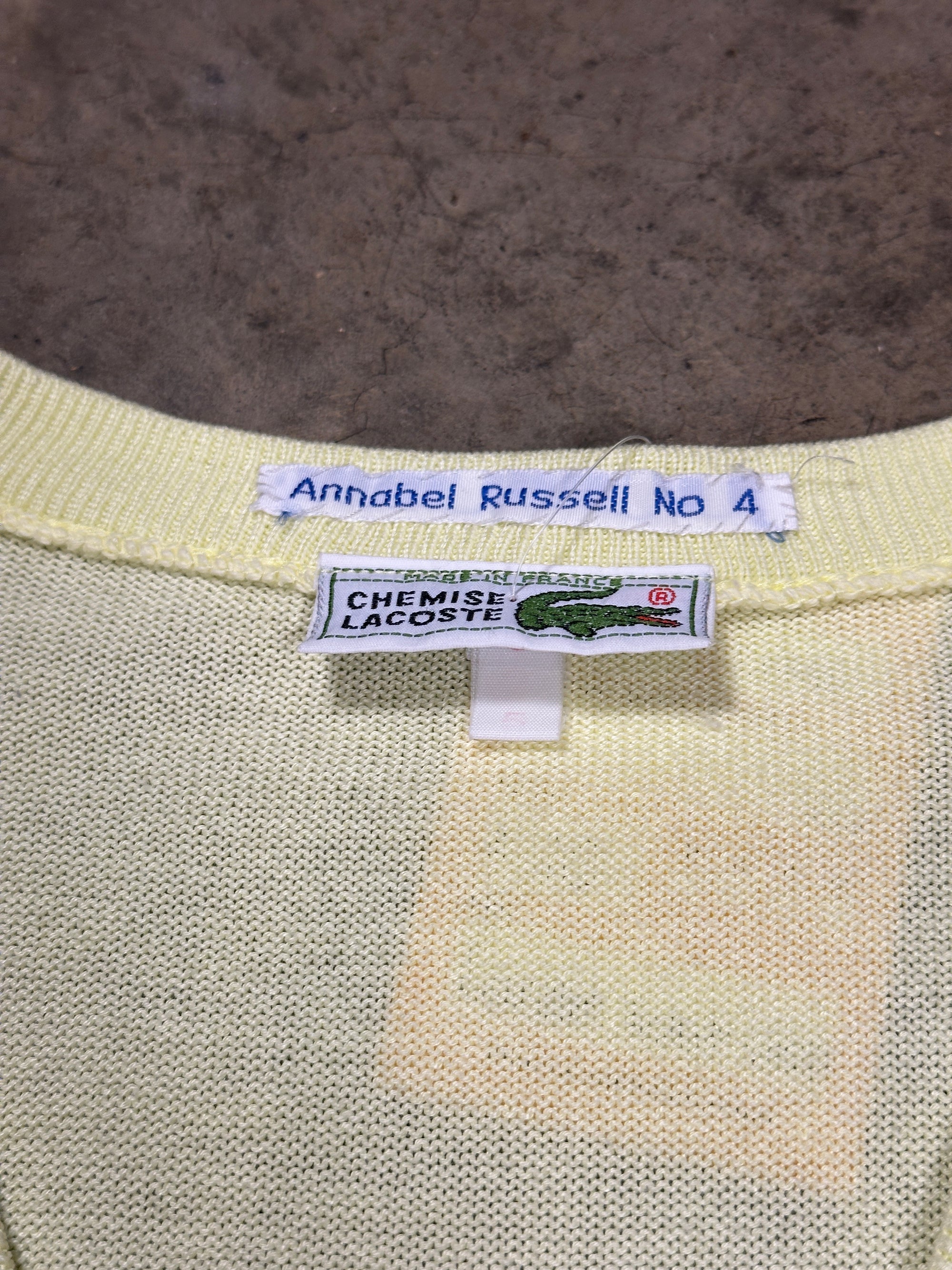 Vintage Lacoste Knit Vest in Bright Yellow