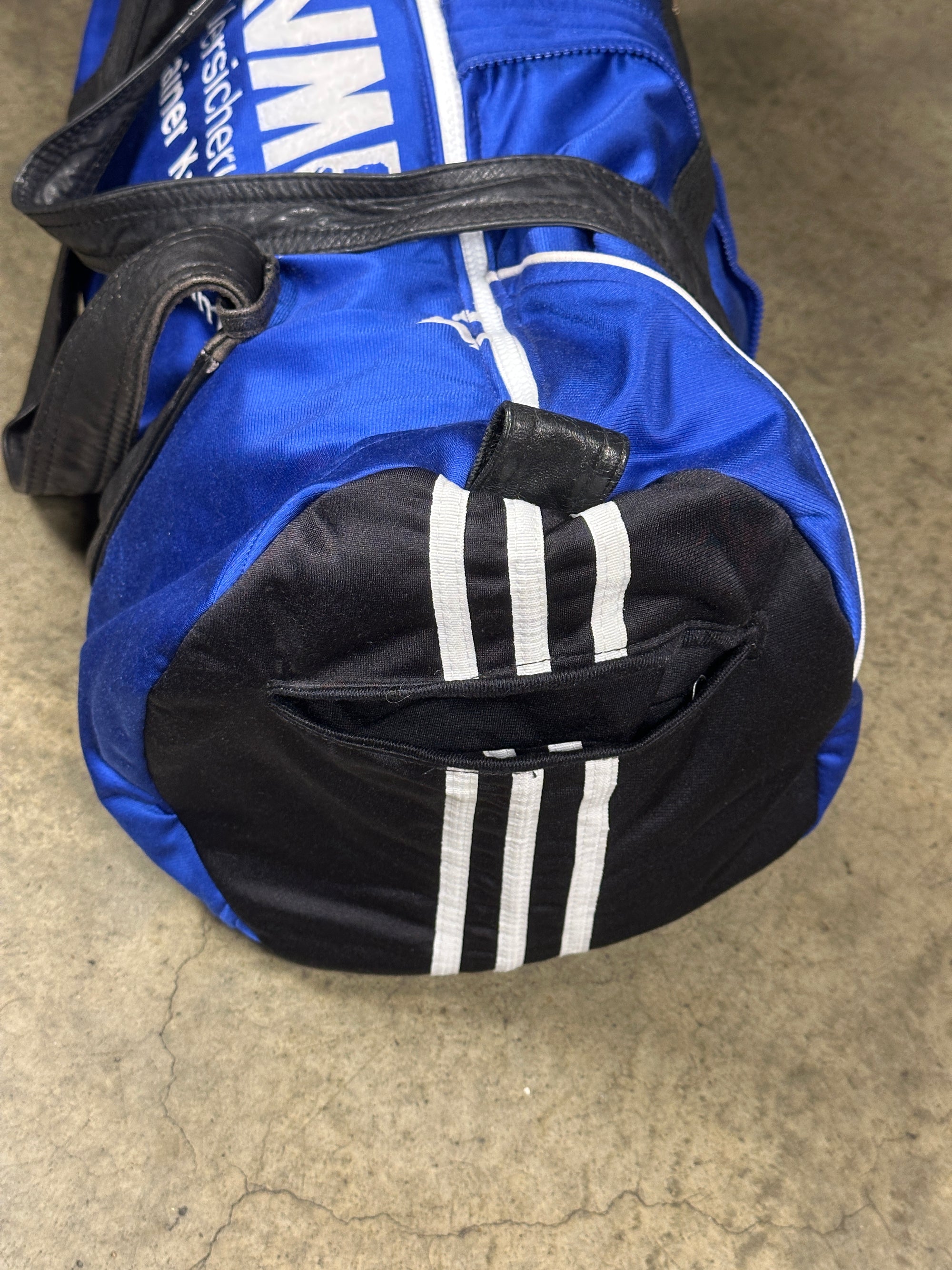 Reworked Football Duffle Bag with Leather Details by House of Milo