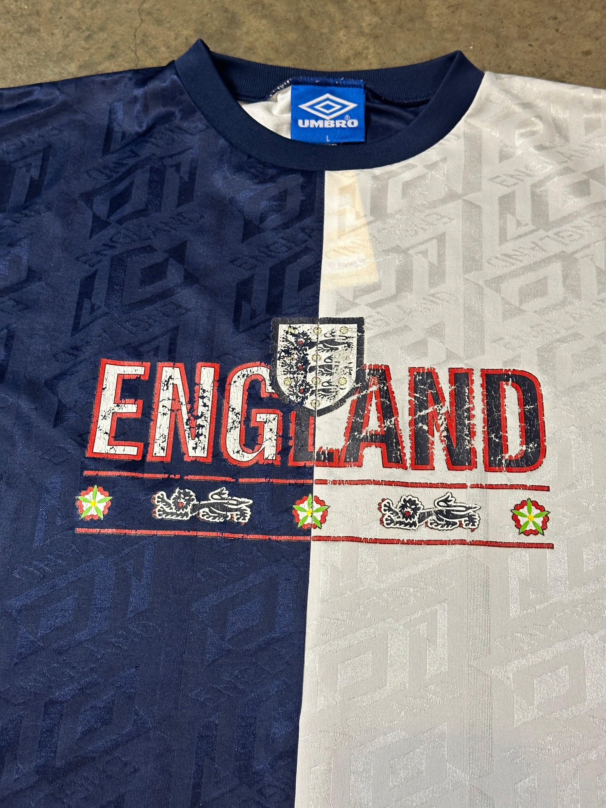 Vintage England Umbro '90 Training Top