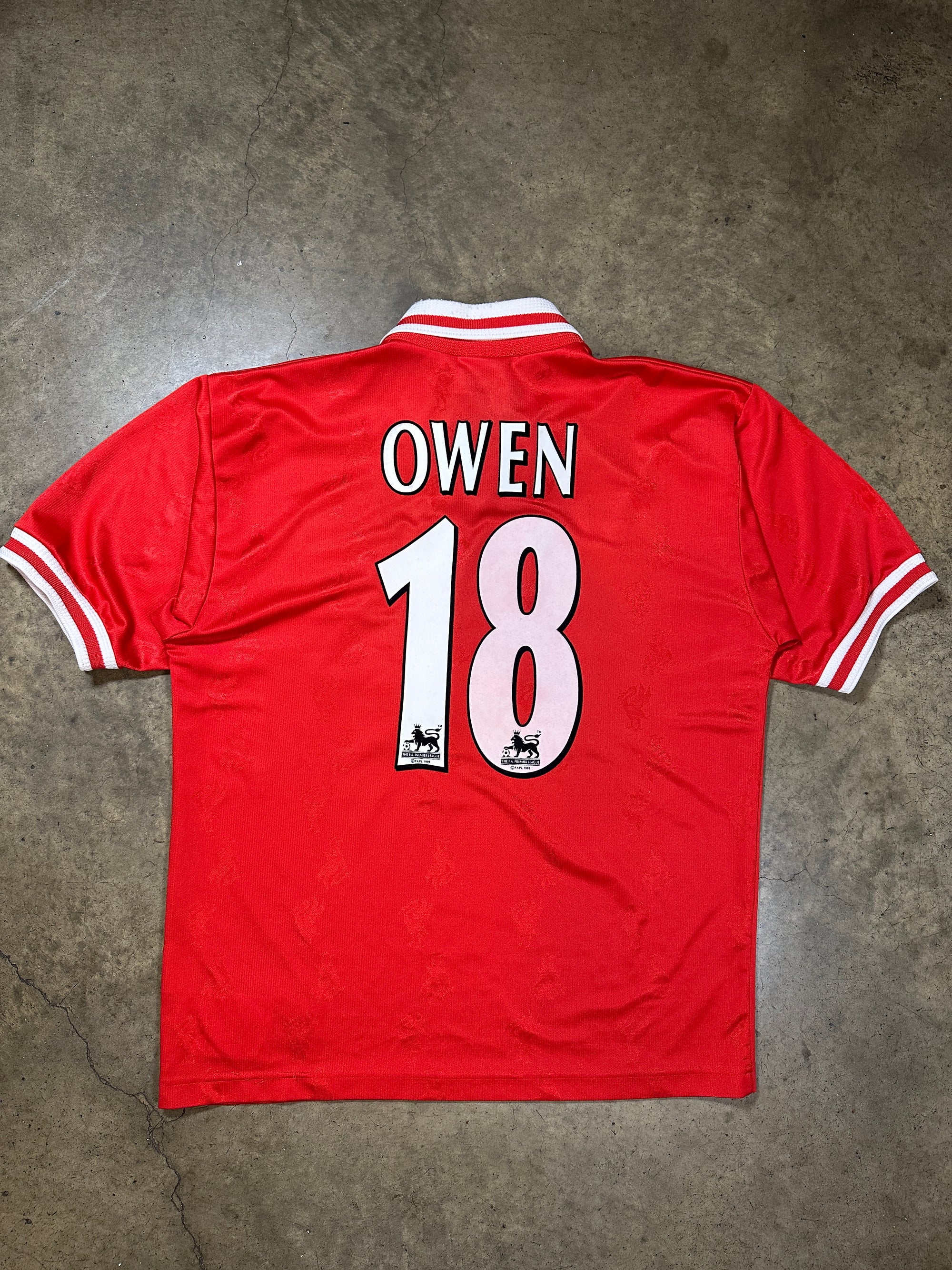Vintage Owen Liverpool '96 Reebok Football Shirt