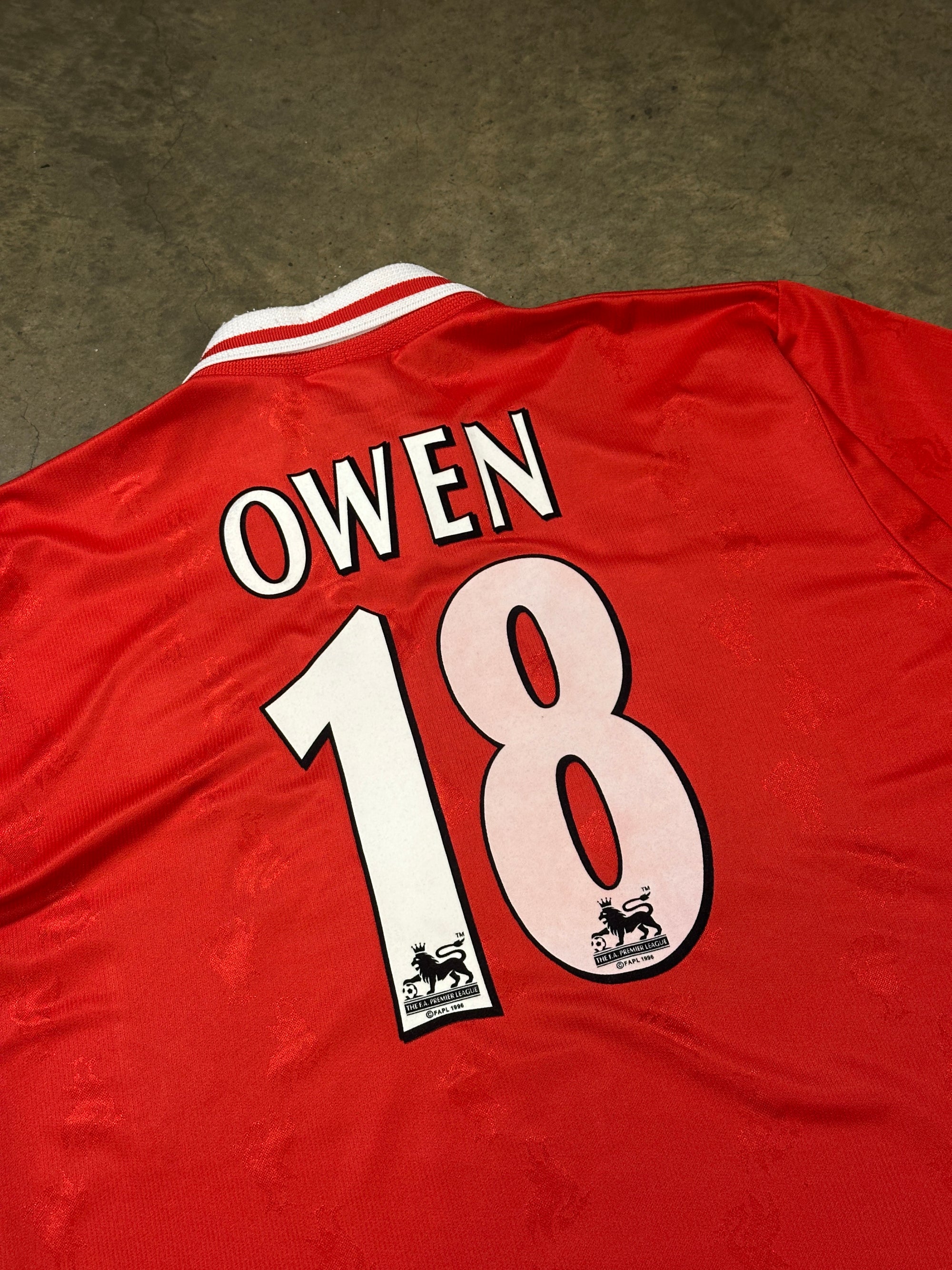 Vintage Owen Liverpool '96 Reebok Football Shirt