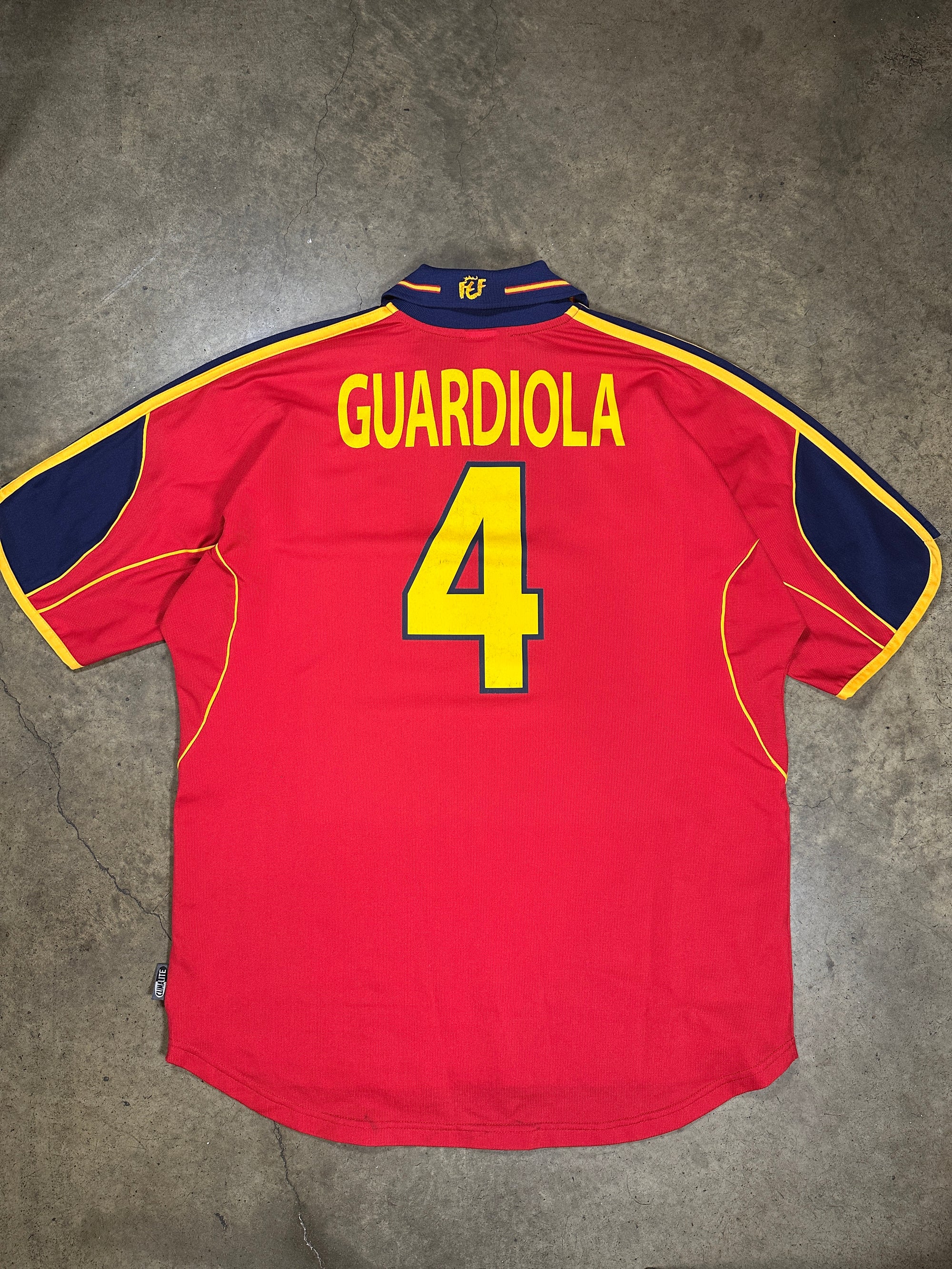 Vintage Pep Guardiola Spain '99 Football Shirt
