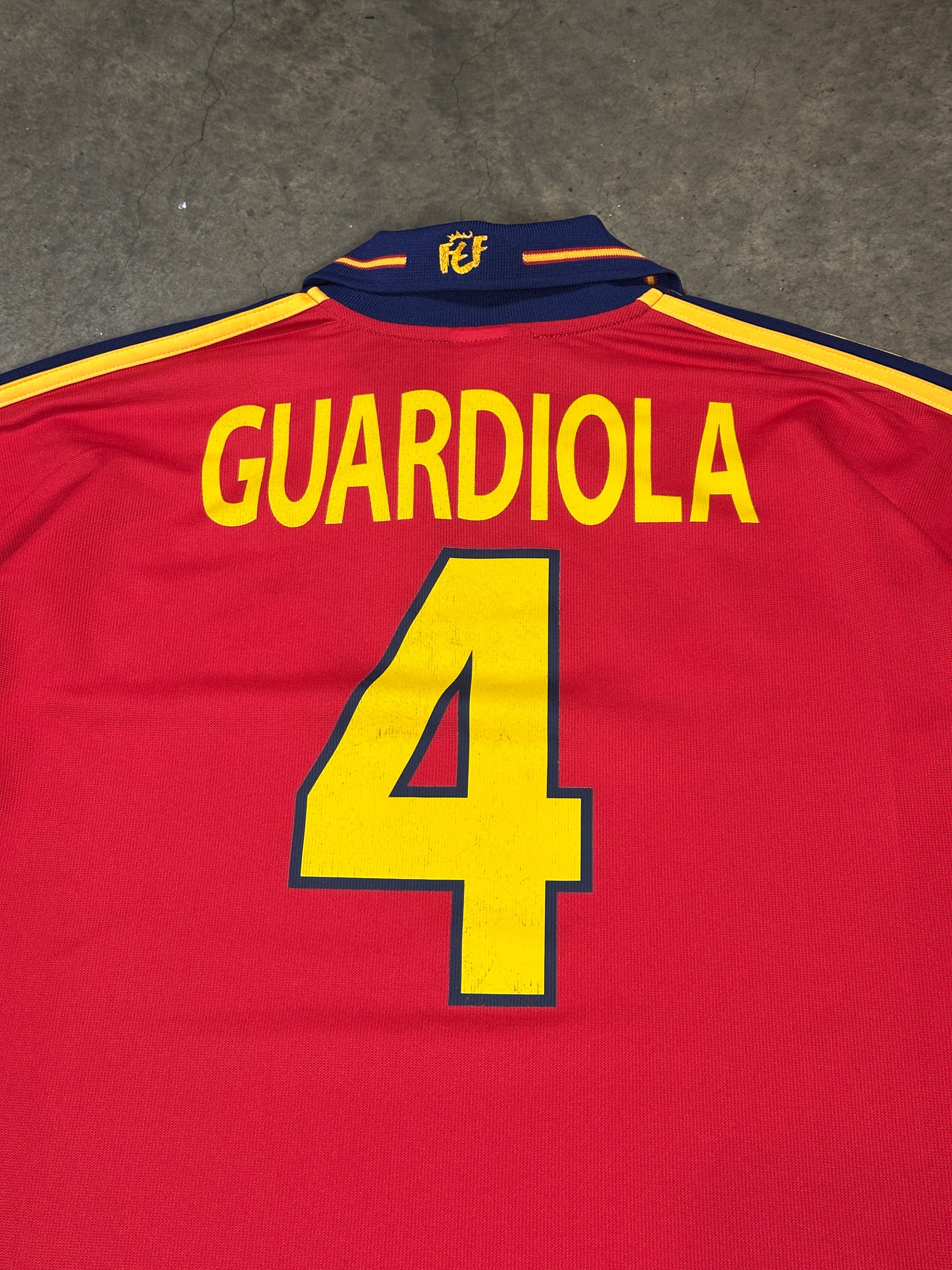 Vintage Pep Guardiola Spain '99 Football Shirt