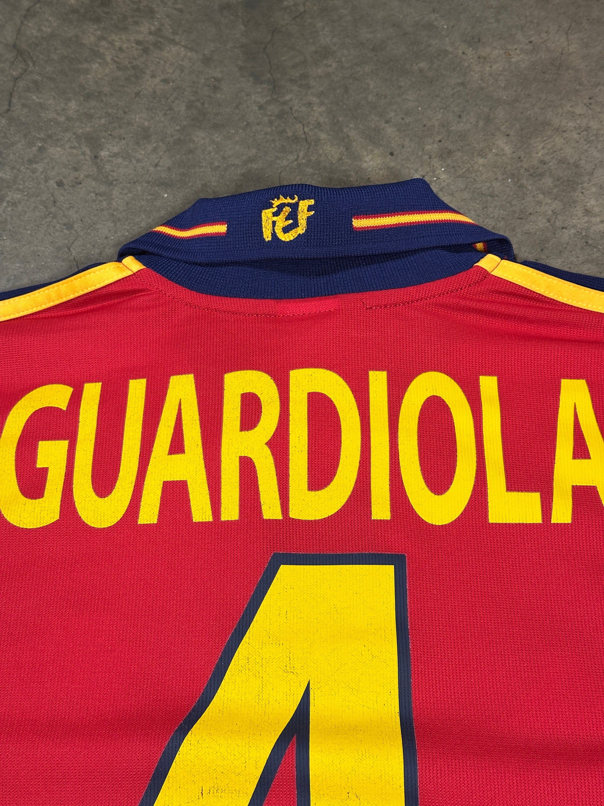 Vintage Pep Guardiola Spain '99 Football Shirt