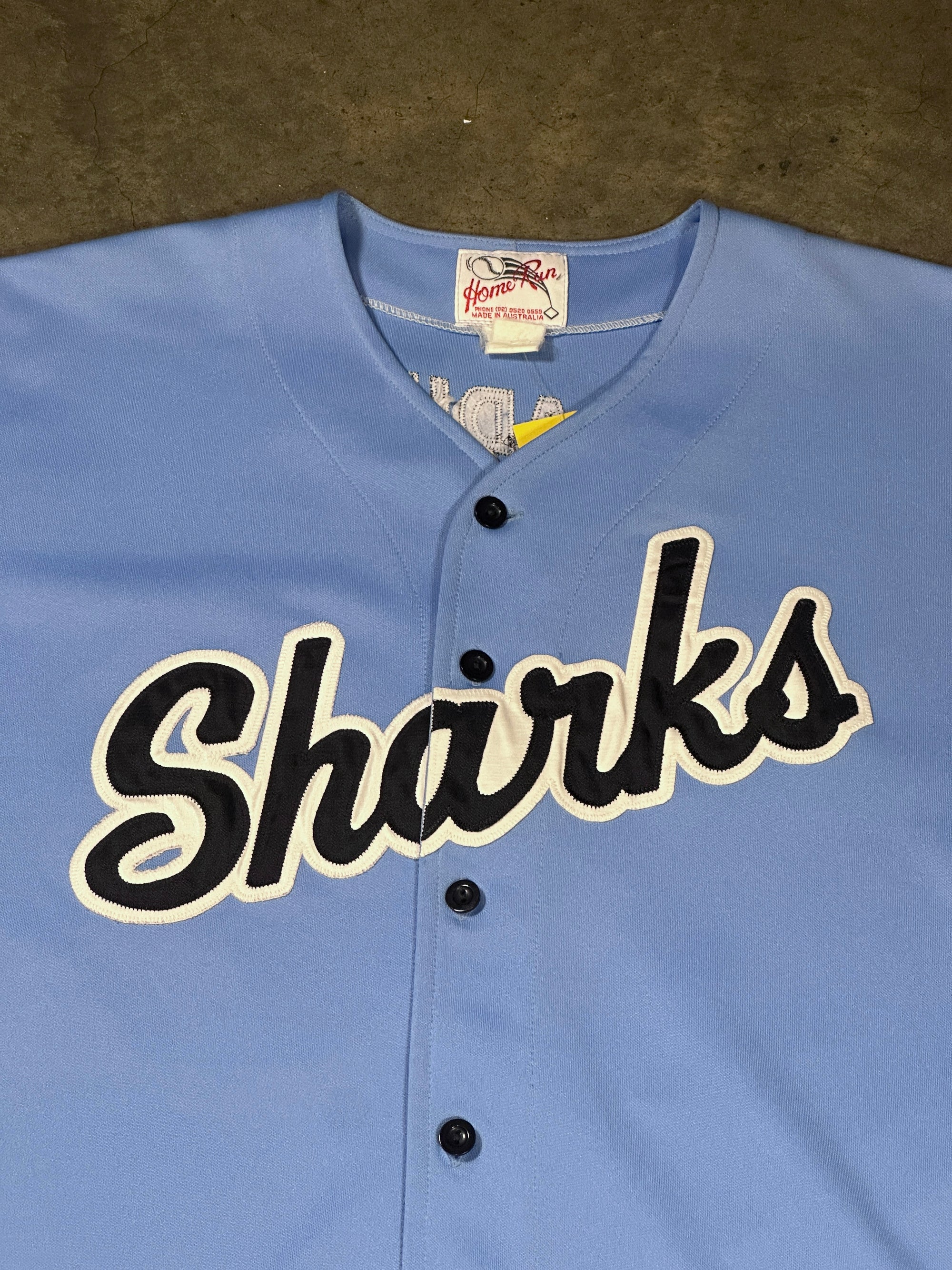 Vintage Sharks Home Run Baseball Jersey