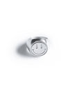 Silver Acid House Smiley Signet Ring