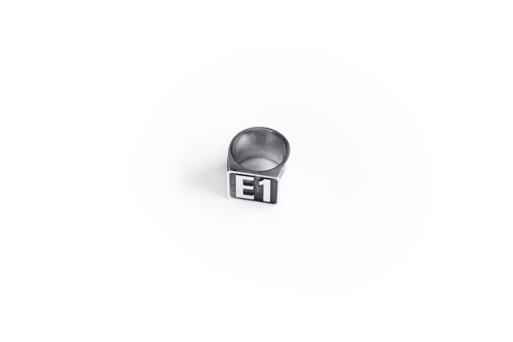 Silver Custom Postcode Signet Ring