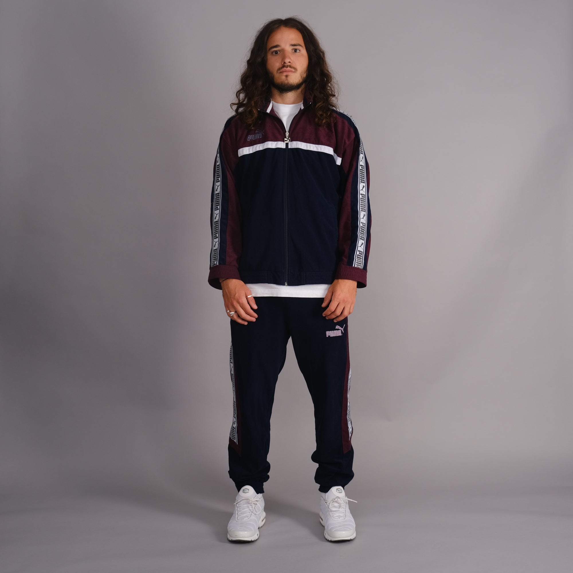 Vintage Puma Valour Tracksuit Set in Navy blue and Burgundy