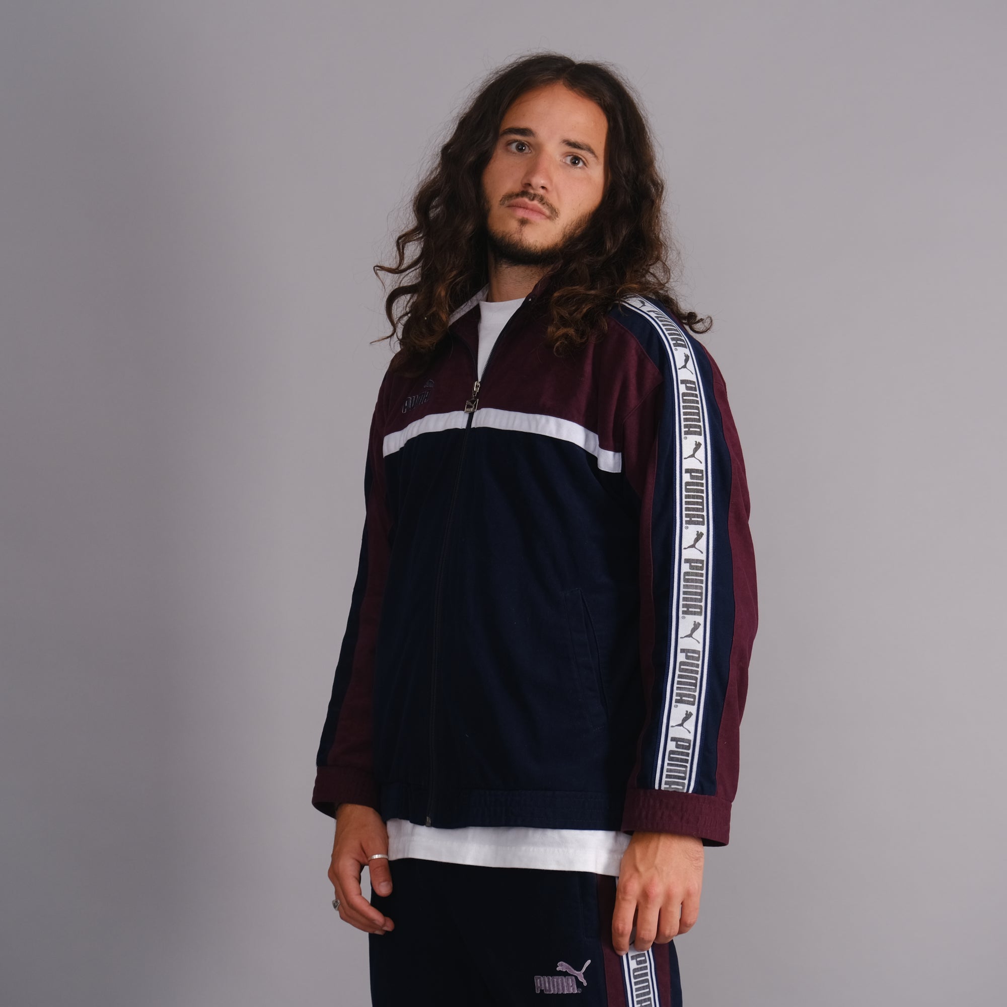 Vintage Puma Valour Tracksuit Set in Navy blue and Burgundy