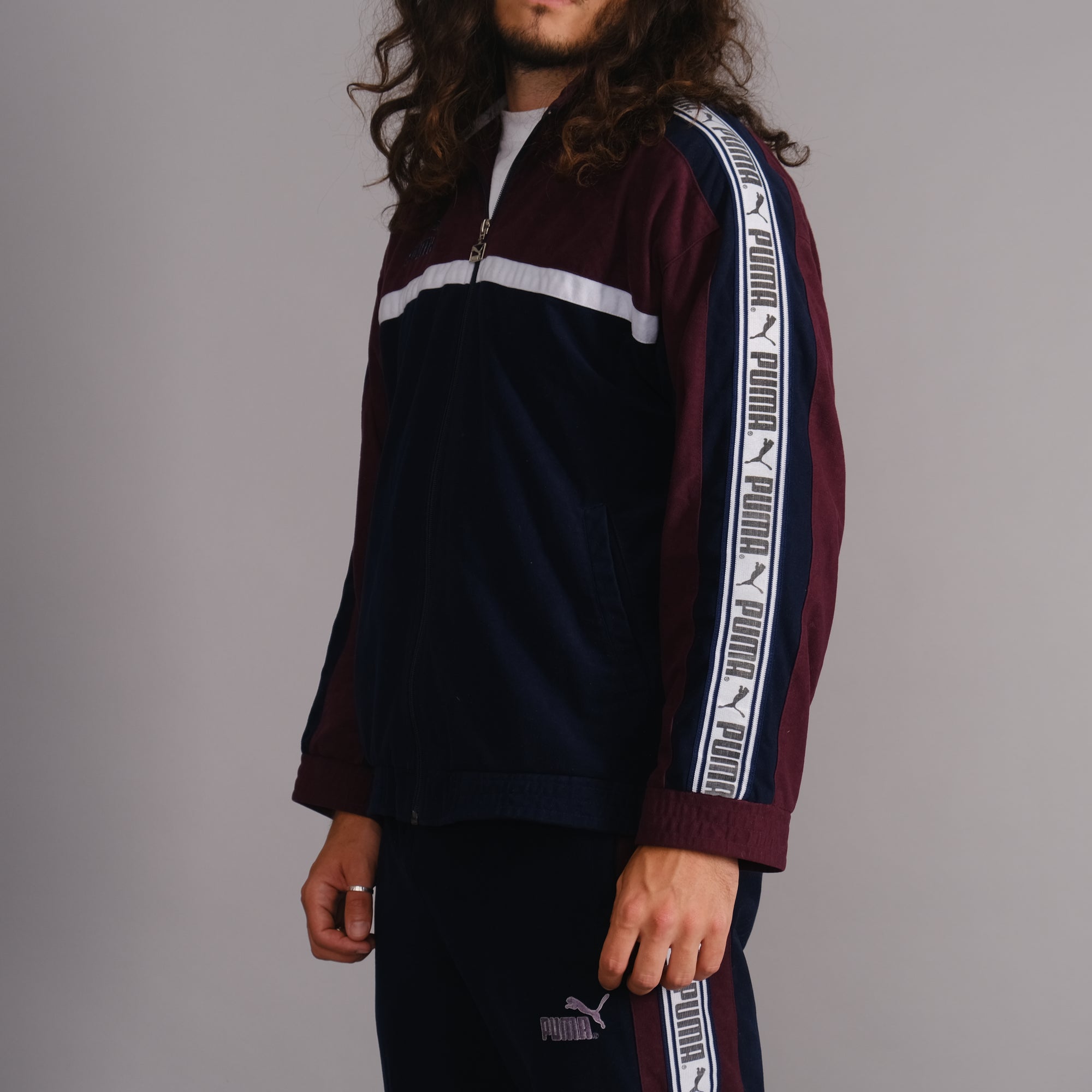 Vintage Puma Valour Tracksuit Set in Navy blue and Burgundy