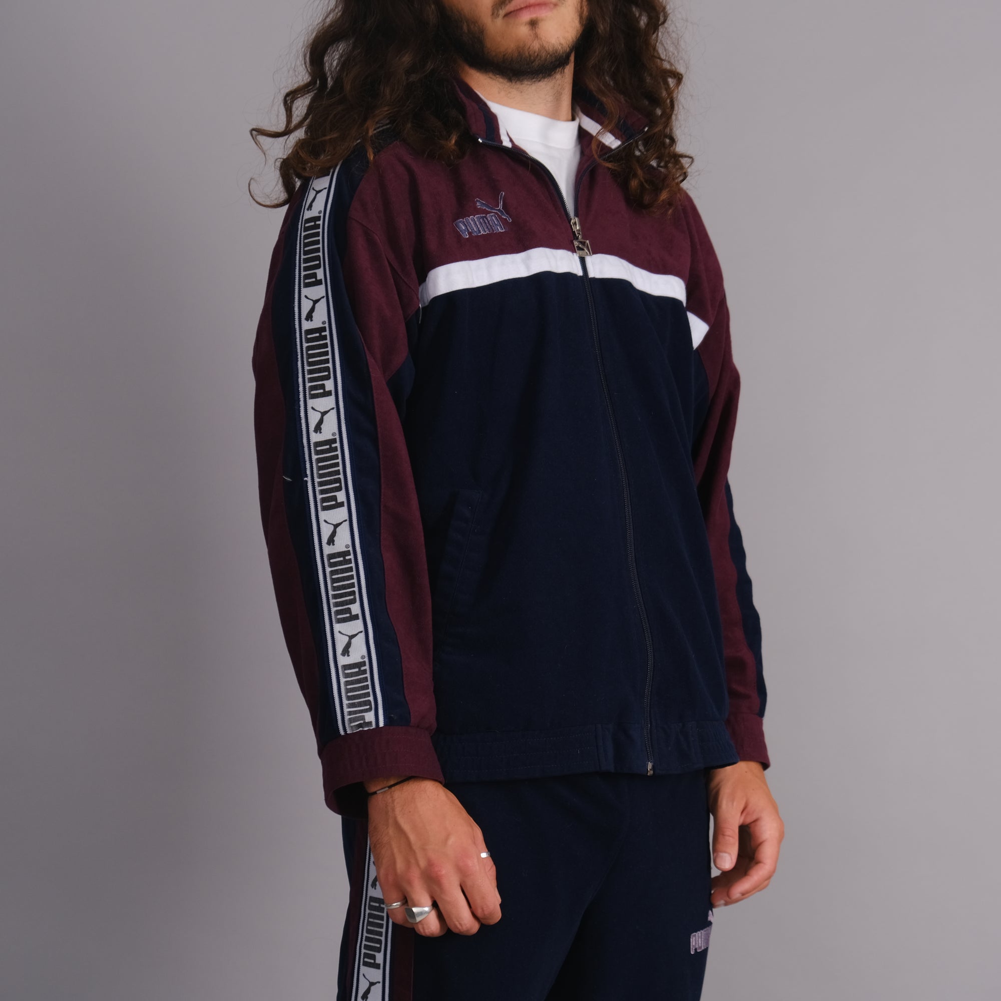 Vintage Puma Valour Tracksuit Set in Navy blue and Burgundy