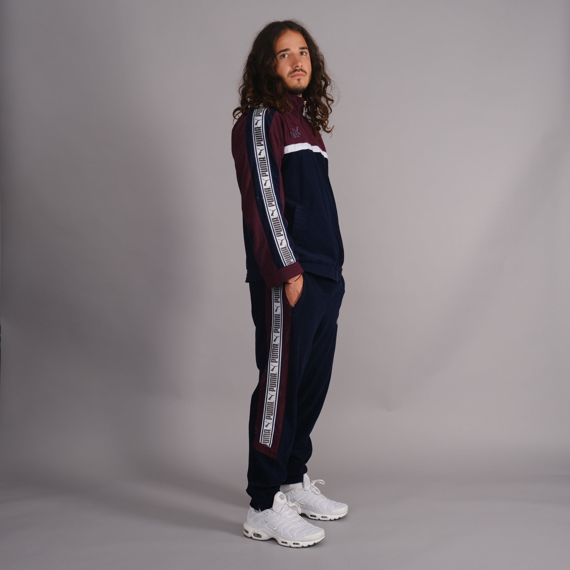 Vintage Puma Valour Tracksuit Set in Navy blue and Burgundy