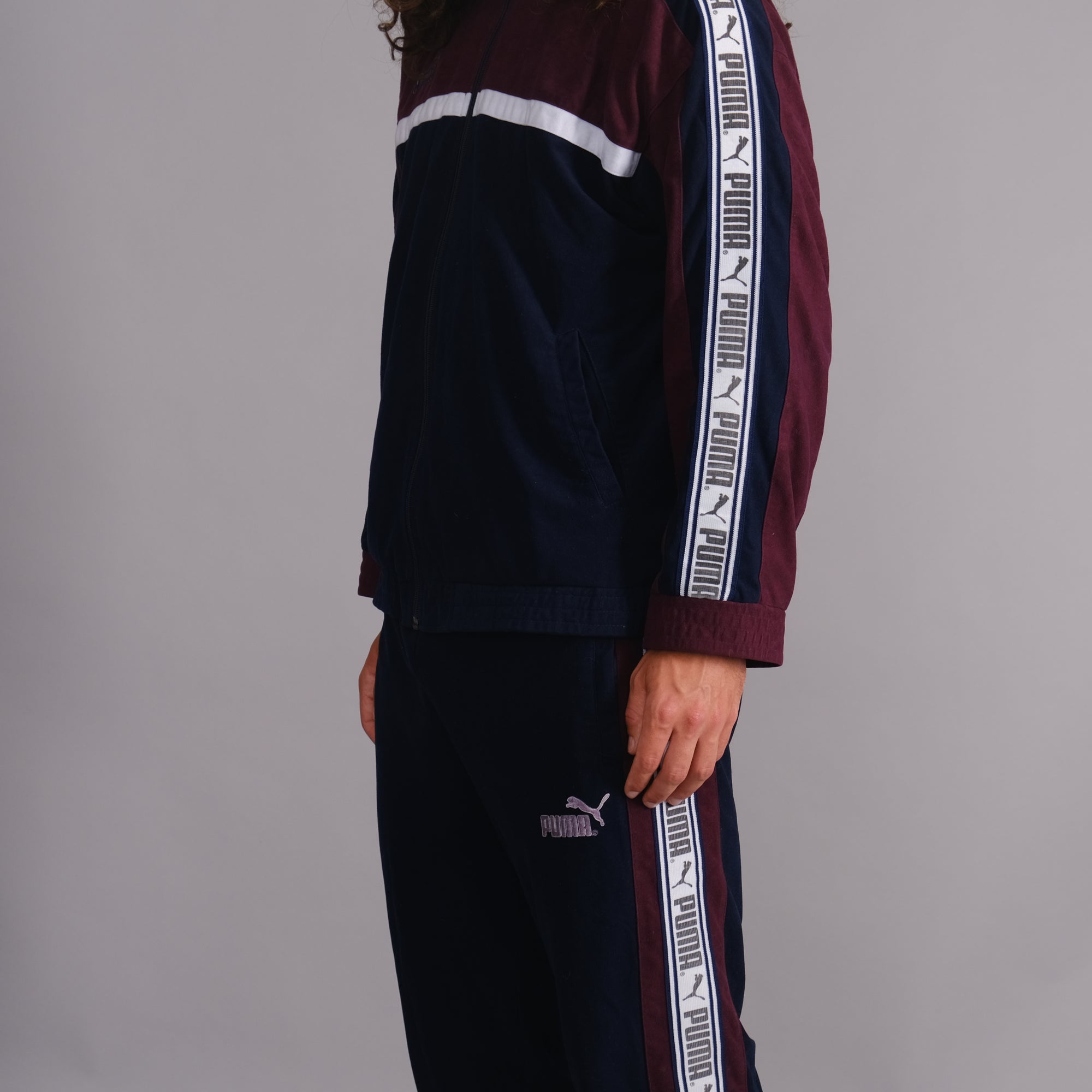 Vintage Puma Valour Tracksuit Set in Navy blue and Burgundy