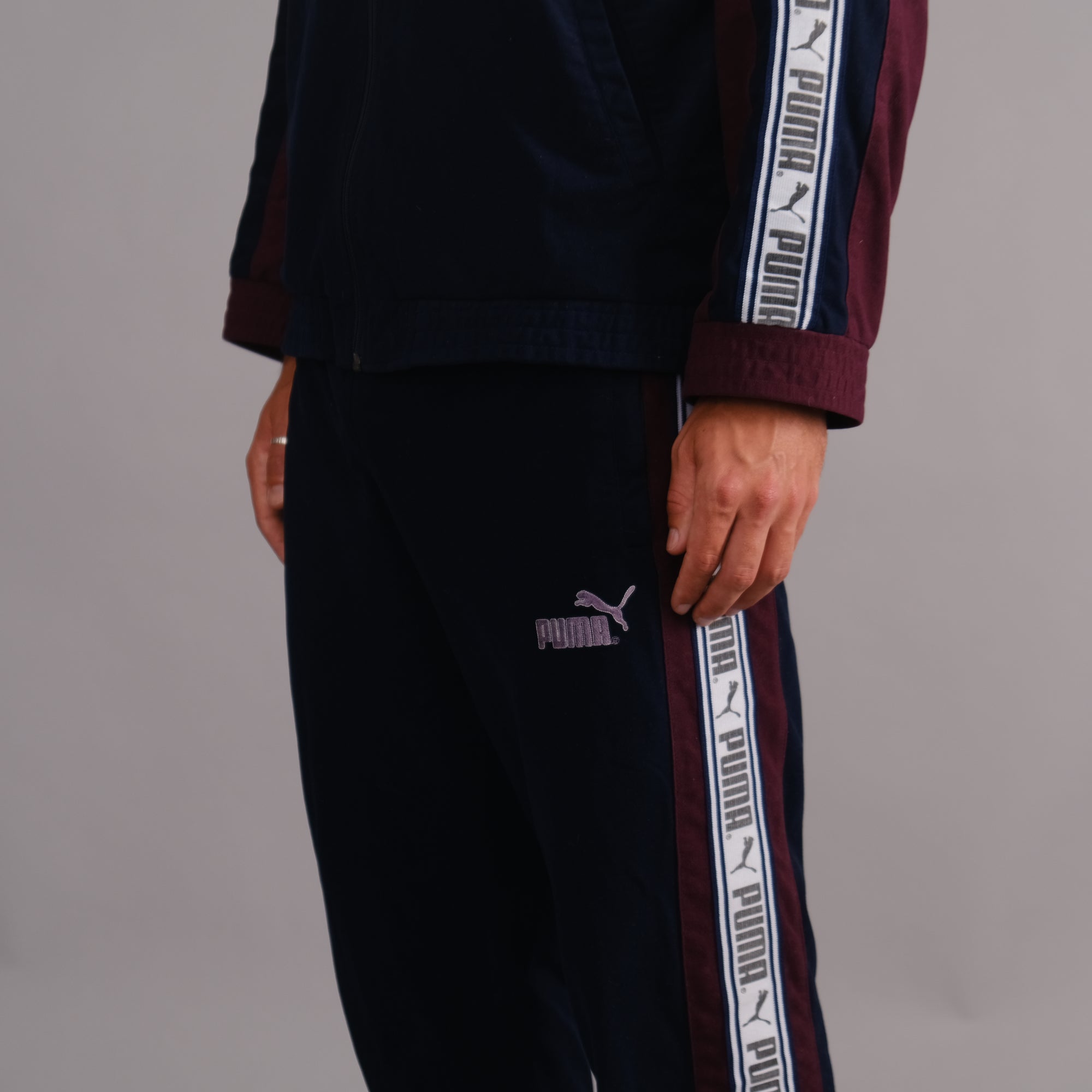 Vintage Puma Valour Tracksuit Set in Navy blue and Burgundy