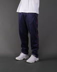 Vintage Asics Tracksuit bottoms in Navy Blue.