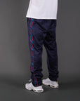 Vintage Asics Tracksuit bottoms in Navy Blue.