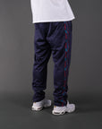 Vintage Asics Tracksuit bottoms in Navy Blue.