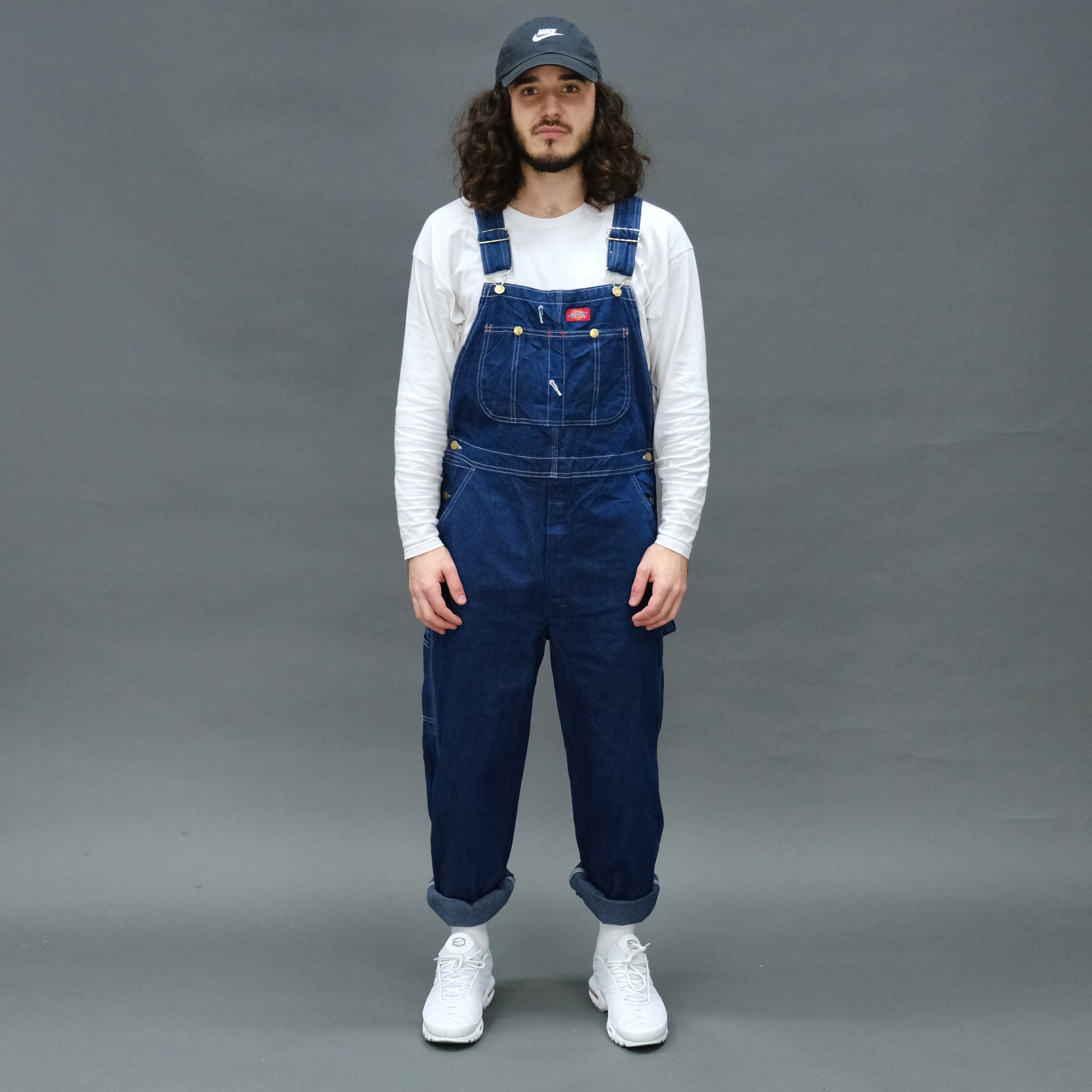 Vintage Dickies Dungarees in Blue denim.