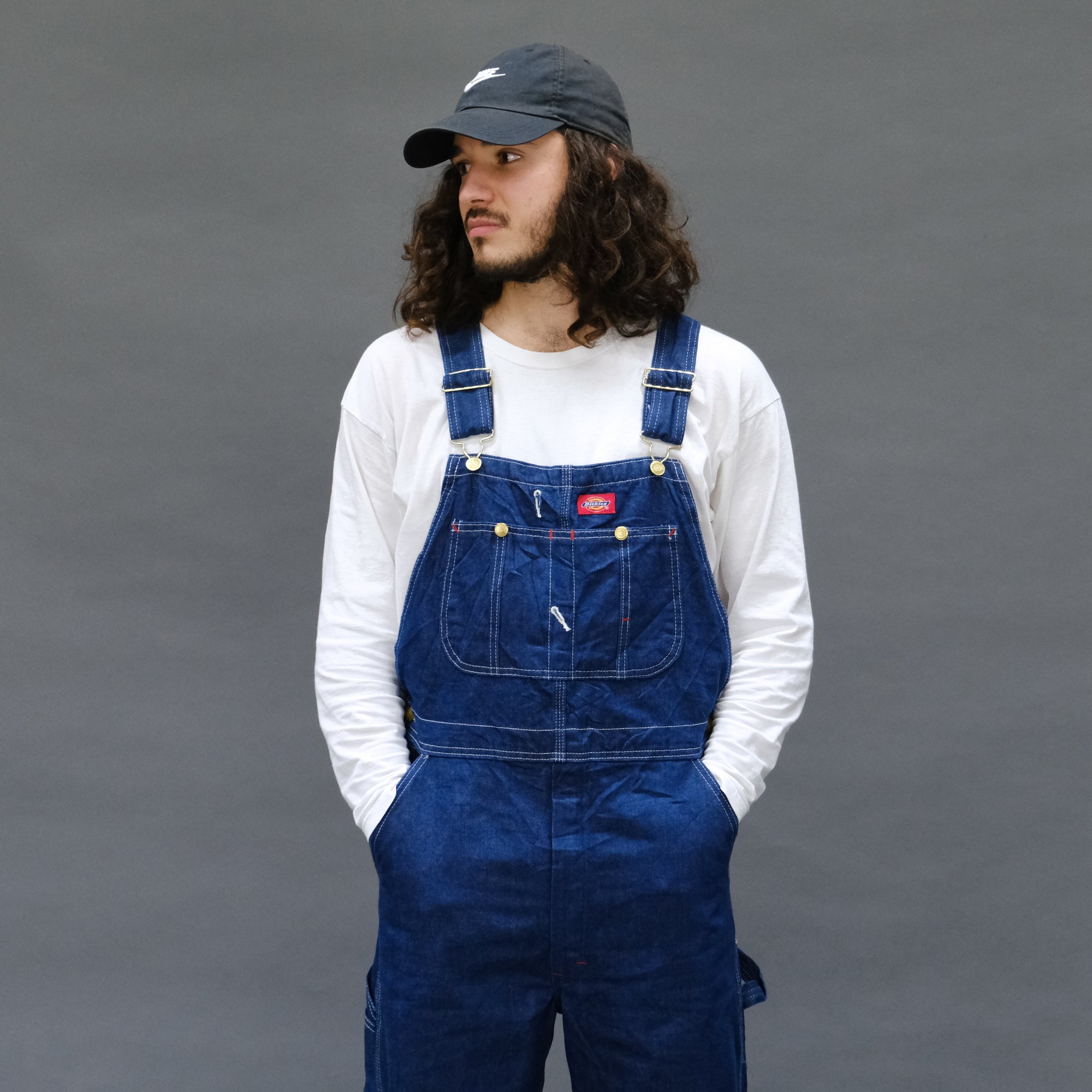 Vintage Dickies Dungarees in Blue denim.